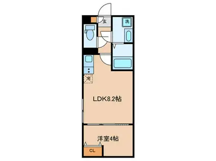 MAXIV CITY神楽坂(1LDK/4階)の間取り写真