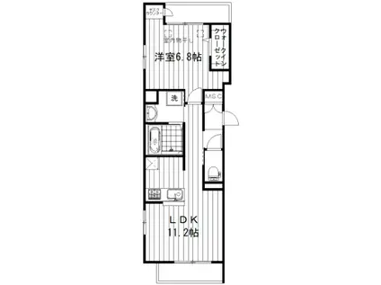 アルムヨシダ(1LDK/3階)の間取り写真