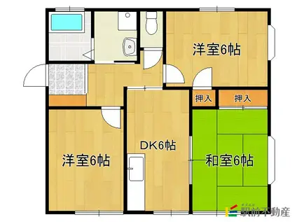 アネックス谷川(3DK/2階)の間取り写真