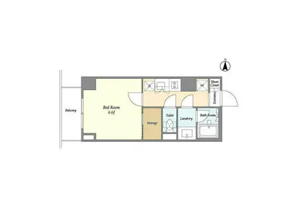 ラティエラ大森(1K/1階)の間取り写真