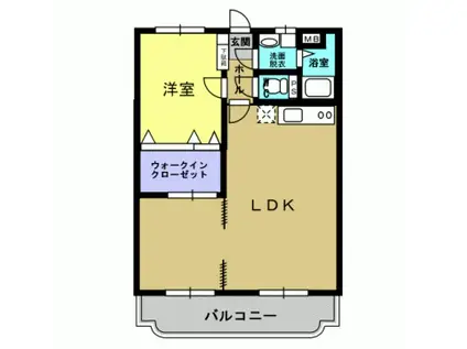 センチュリーII(1LDK/3階)の間取り写真