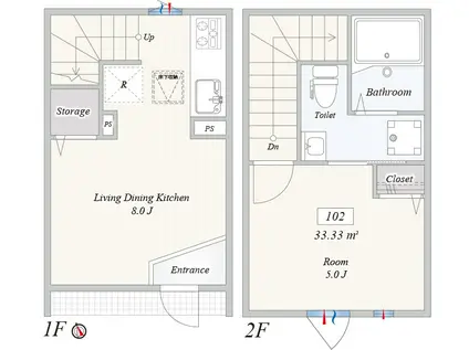 リベルテ白鷺(1LDK/1階)の間取り写真