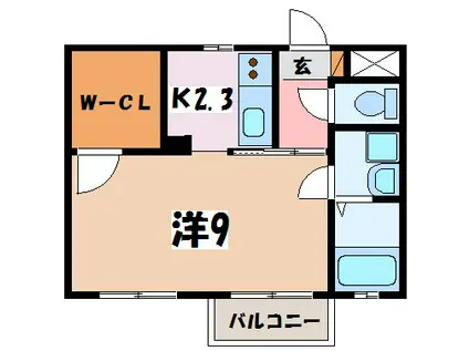 おるふぇうす(1K/2階)の間取り写真