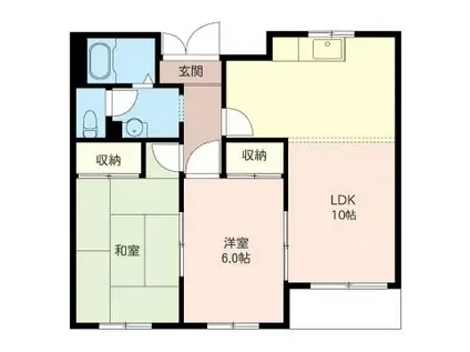 アピア金沢文庫(2LDK/1階)の間取り写真