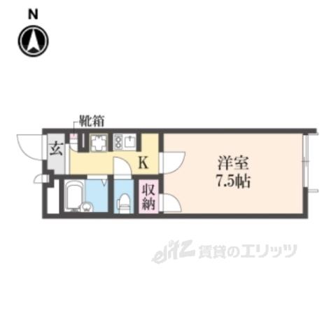 レオパレス近松Ⅱ(1K/1階)の間取り写真