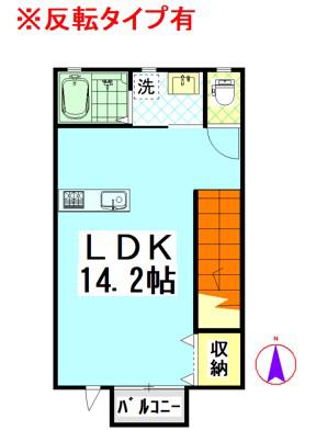VHT A棟(ワンルーム/2階)の間取り写真
