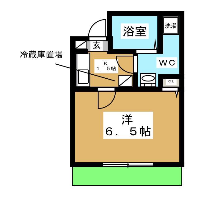 BELLAVISTA HILLS(1K/1階)の間取り写真