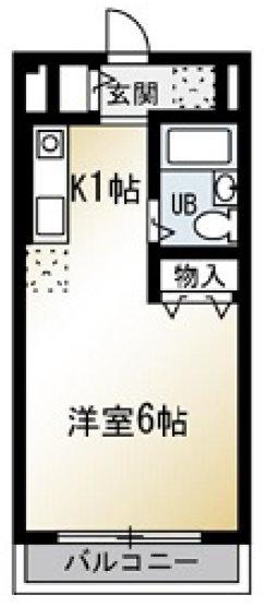 エステートピアASAKA(ワンルーム/3階)の間取り写真