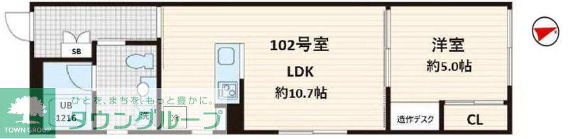 FULLEA白金台(1LDK/1階)の間取り写真