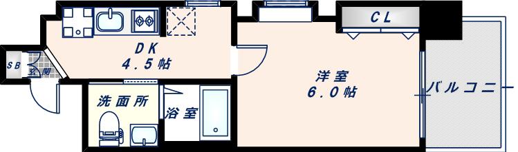 東小橋II番館(1K/3階)の間取り写真