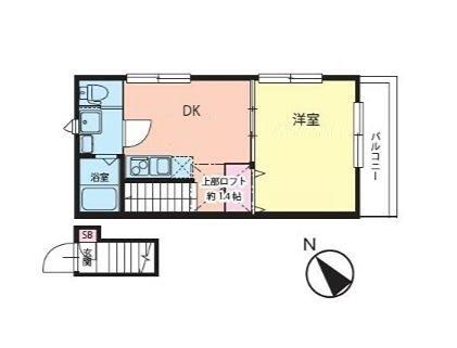 VILLA田園調布(1DK/2階)の間取り写真