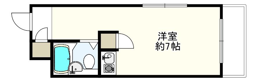ワイズレジデンス宇治(ワンルーム/3階)の間取り写真