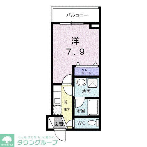 ライズ脇田町 B館(1K/3階)の間取り写真