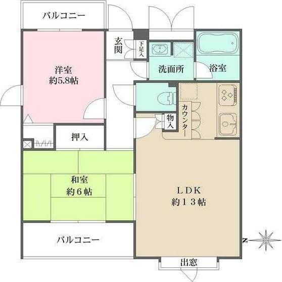 パティオ西池袋III(2LDK/3階)の間取り写真
