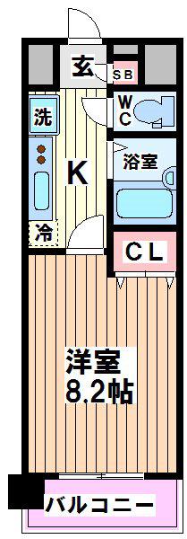 グランドガーラ代田橋(1K/5階)の間取り写真