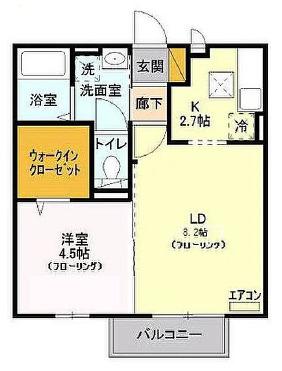 カーサ・エスベランサ(1LDK/2階)の間取り写真
