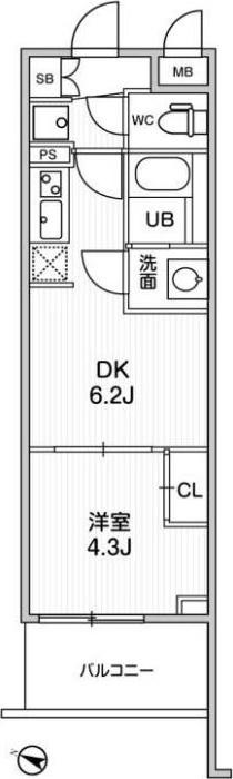 LIME RESIDENCE HIKIHUNE(1DK/1階)の間取り写真