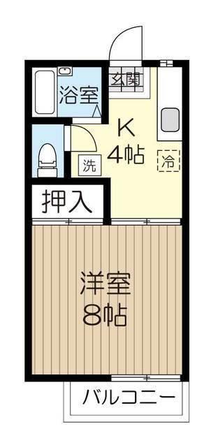 エンゼルハイツ(1K/1階)の間取り写真