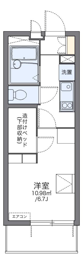 レオパレス伊勢吉(1K/2階)の間取り写真