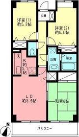 シーガル門左(3LDK/4階)の間取り写真
