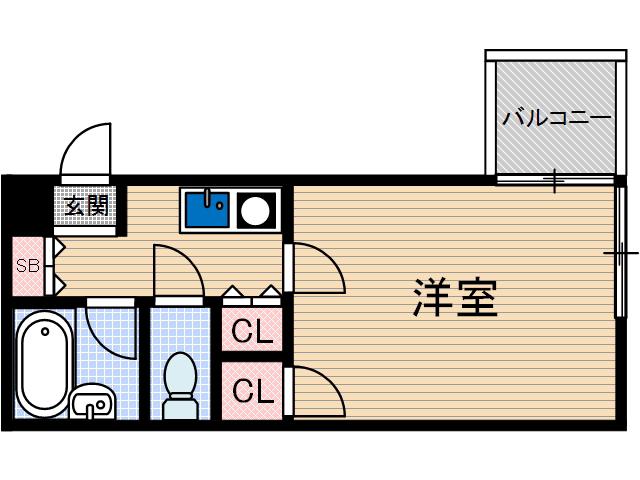 春日パルネット(1K/2階)の間取り写真