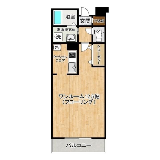 ユーナ・コピア(ワンルーム/3階)の間取り写真