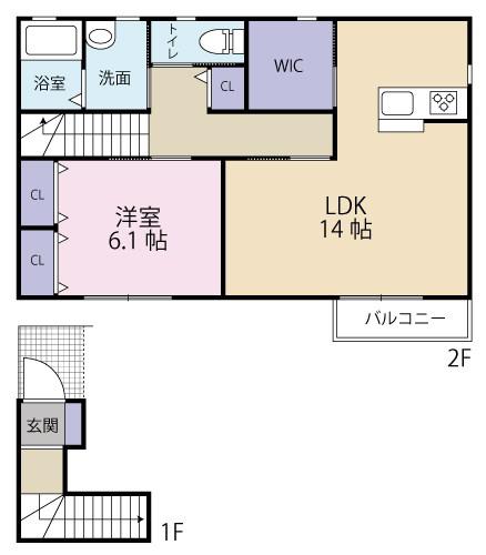 ドリーム(1LDK/1階)の間取り写真