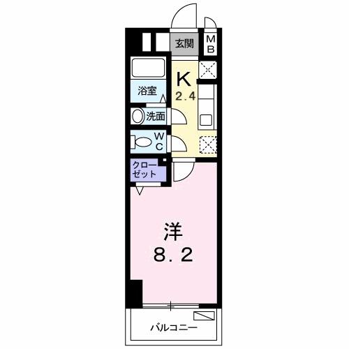 M&K.ホープマンション(1K/7階)の間取り写真