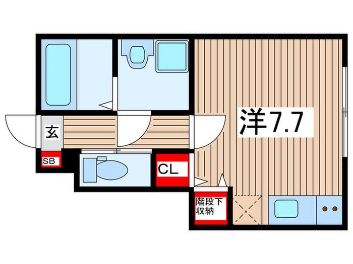 トラスト松ケ丘(ワンルーム/1階)の間取り写真