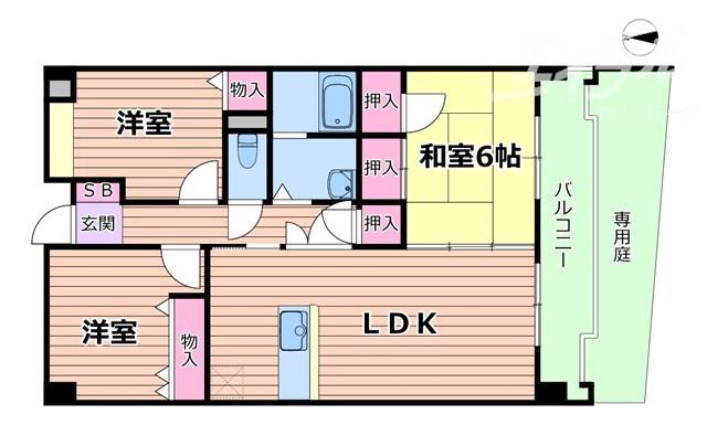 ヴェルドミール桃山台(3LDK/5階)の間取り写真