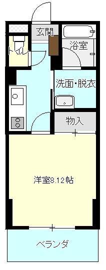 K&Aビル(1K/1階)の間取り写真