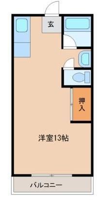 BLOCASAHI(ワンルーム/5階)の間取り写真
