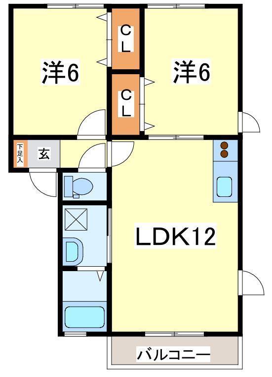 清賜知館(2LDK/2階)の間取り写真