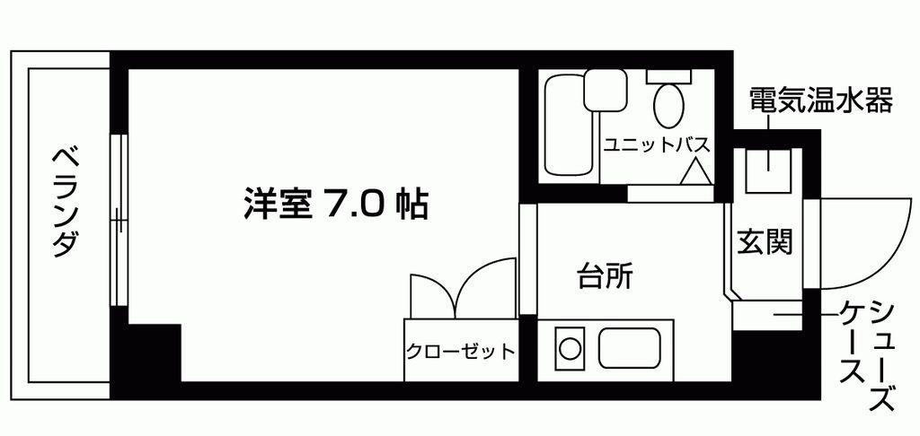 SHAN-GRI-LA DIAMOND BUILDING(1K/5階)の間取り写真
