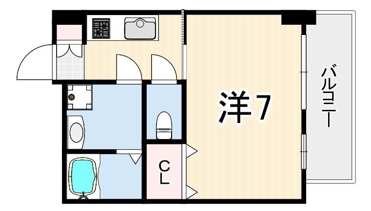 フォーリアライズ昭和南通2(1K/3階)の間取り写真