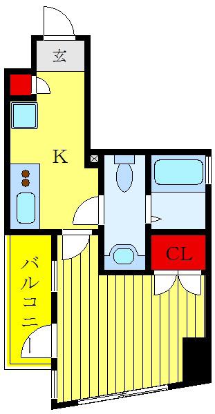レジオス板橋本町アヴィニティー(1K/8階)の間取り写真