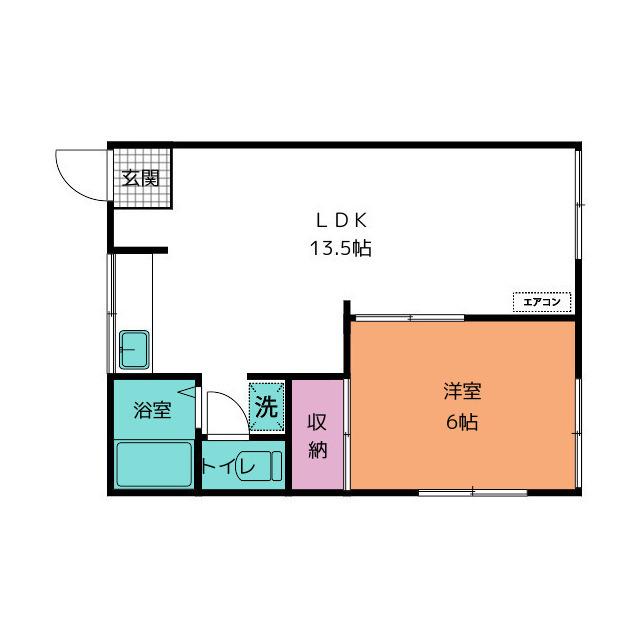 レセーナ(1LDK/1階)の間取り写真