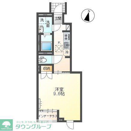 グランコート西本町(1K/1階)の間取り写真