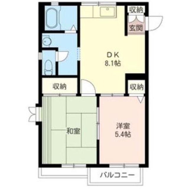 星の子ハイツ C棟(2DK/2階)の間取り写真