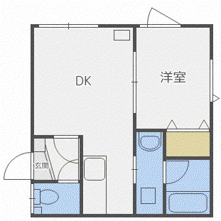 SUGAR HOUSE(1LDK/3階)の間取り写真