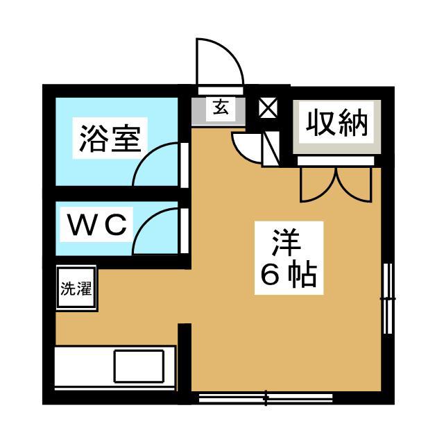 カーザベラ(ワンルーム/2階)の間取り写真