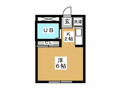 メゾンタカモト(ワンルーム/1階)の間取り写真