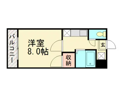 FITサイドビル(1K/2階)の間取り写真