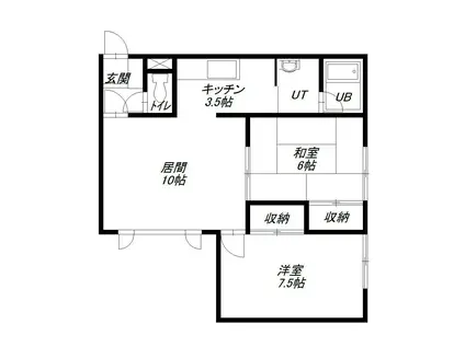 ウォーム713(2LDK/1階)の間取り写真