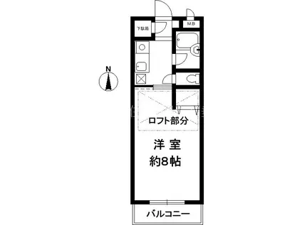 メゾンカンタチオ(ワンルーム/2階)の間取り写真