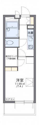 レオパレスオリーブ48(1K/1階)の間取り写真