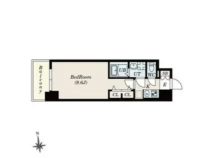 S-RESIDENCE岡崎公園AUREATE 12月契約限定キャンペ(1K/9階)の間取り写真