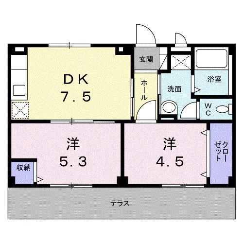 グレイス21(2DK/1階)の間取り写真