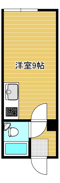 サンライズヒル(ワンルーム/1階)の間取り写真