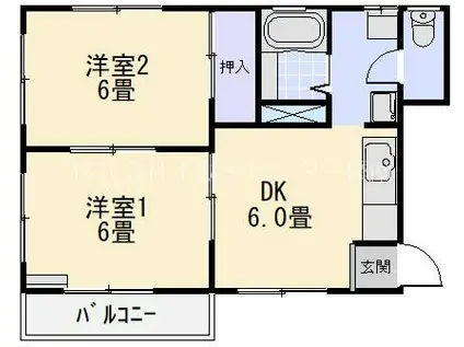 どんぐりハイツ(2DK/2階)の間取り写真